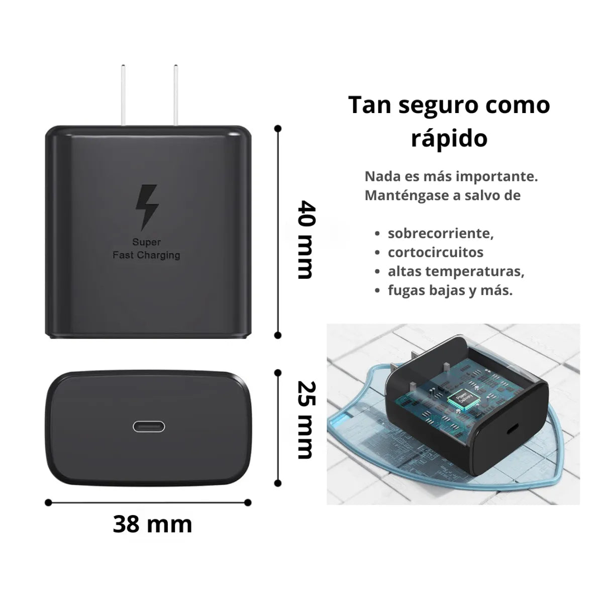 Cubo Cargador Original 25W  Samsung TC