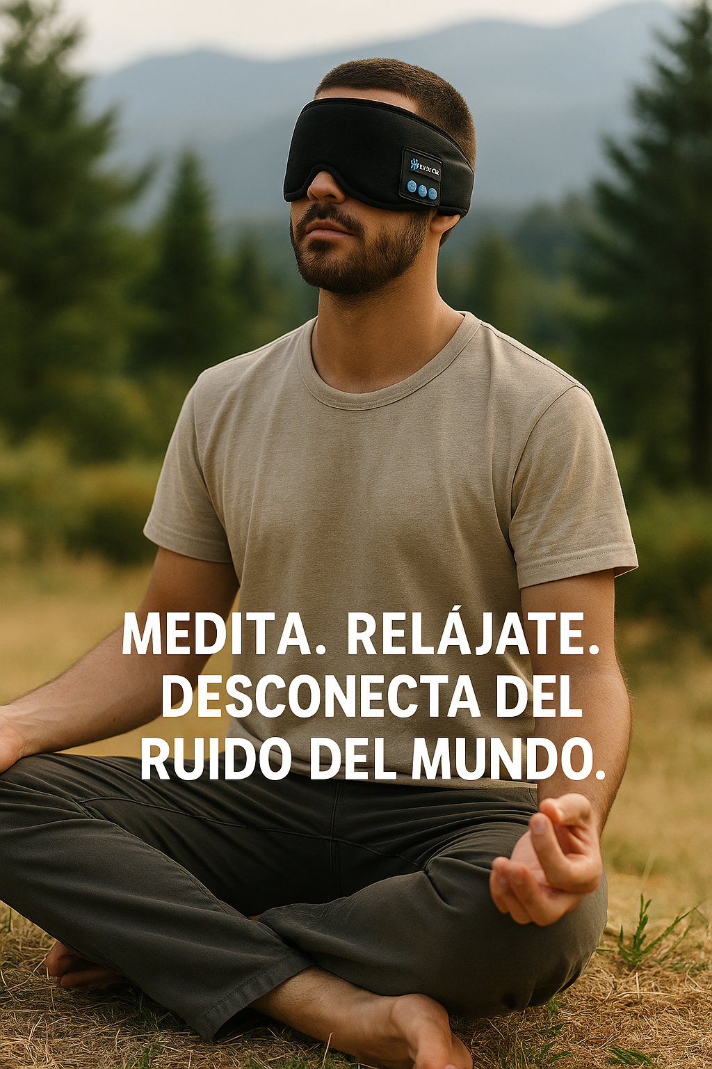 Antifaz Mascarilla Para dormir, Viajar o Meditar Con Bluetooth.