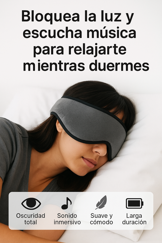 Antifaz Mascarilla Para dormir, Viajar o Meditar Con Bluetooth.